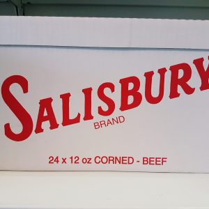 Carton de corned beef salisbury